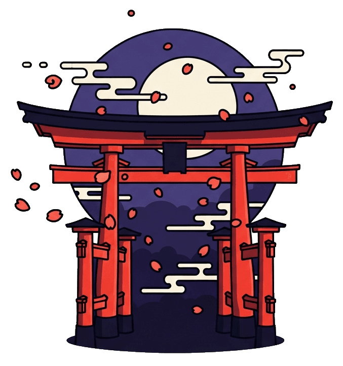 Torii bei Nacht